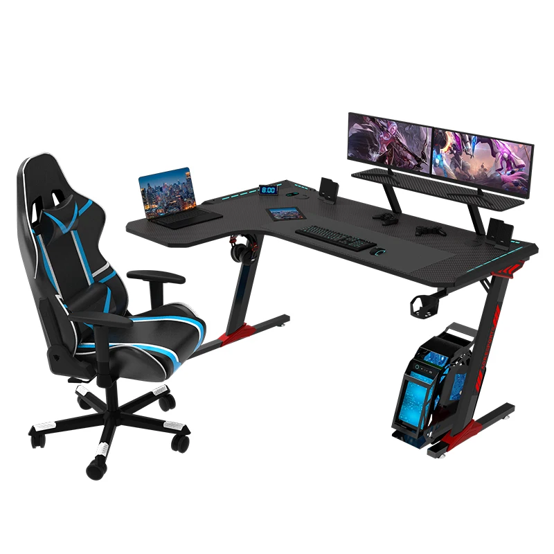 AOR ESPORTS бесплатный образец стол L-образный портативный Интернет-кафе стеклянная стойка Складной Игровой Топ настенный компьютерный стол