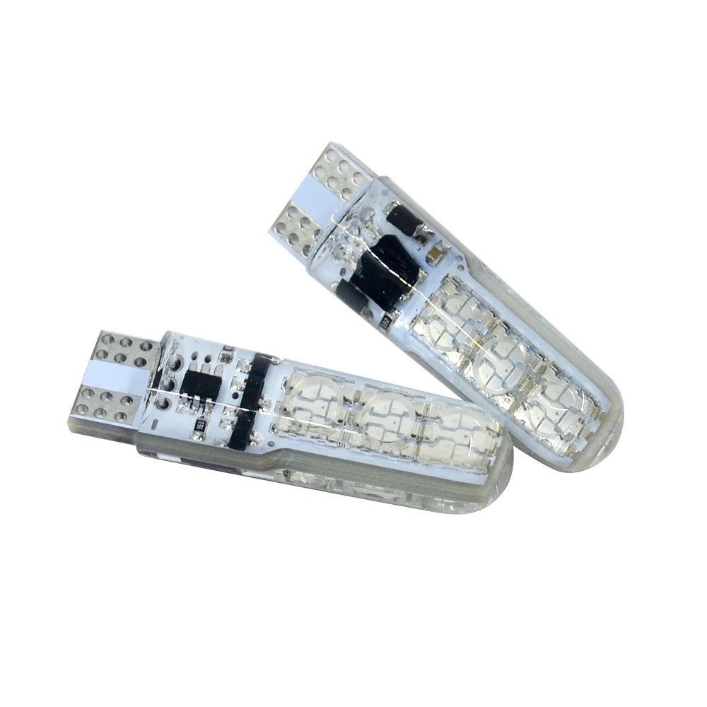 t10 5050 6smd silicone RGB with Remote Control Multi Colors Changing LED Lamp 5050 auto car led interior music dancing light t10