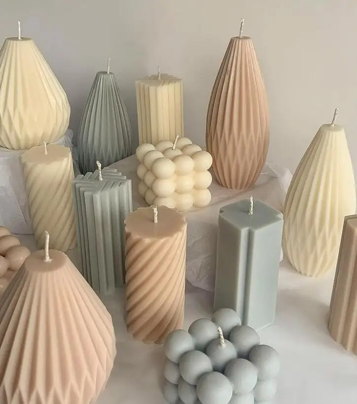 Amazon popular wholesale handmade decorative custom soy wax shape candle