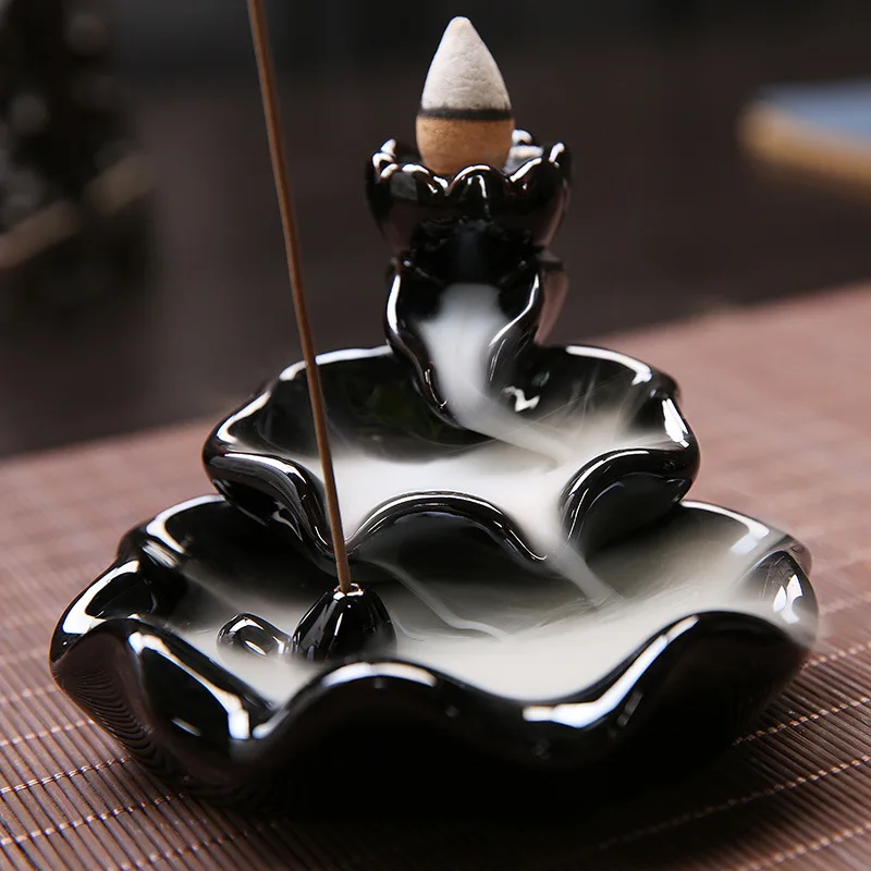 arabian incense burner arabic incense waterfall smoke bruleur encen joss sticks holder porte encens oud stick incense holder