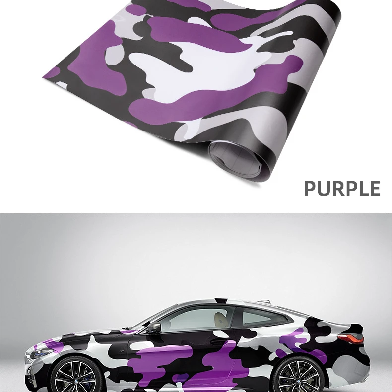 SCHANLEY Premium Water Resistant Fade Car Cover Camo Red Black Camouflage Vinyl Ultra Gloss Desert Purple  camo car wrap