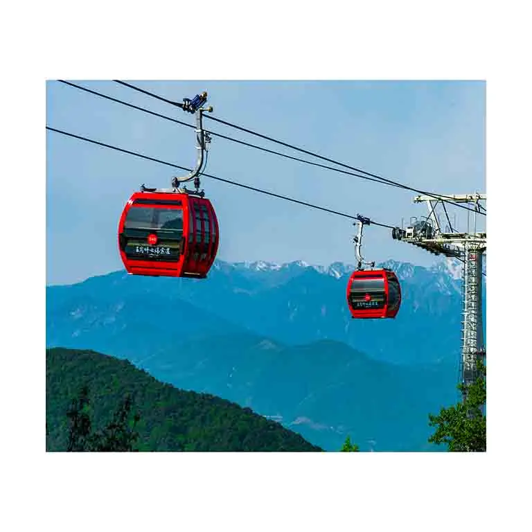 High altitude sightseeing tour skiing Manned crane Detachable clamp ropeway type Pulsatile Mountaineering ropeway