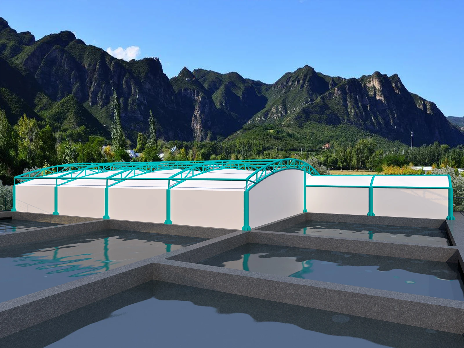 XZ OEM ODM ETFE membrane structure shade , steel shade structure , garden shade structures