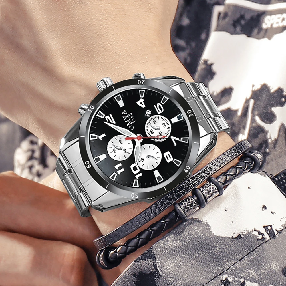 Luxury Brand watch Waterproof men Watch wrist Business Quartz Watches Stainless Steel calendar Dial Casual Man wristwatches