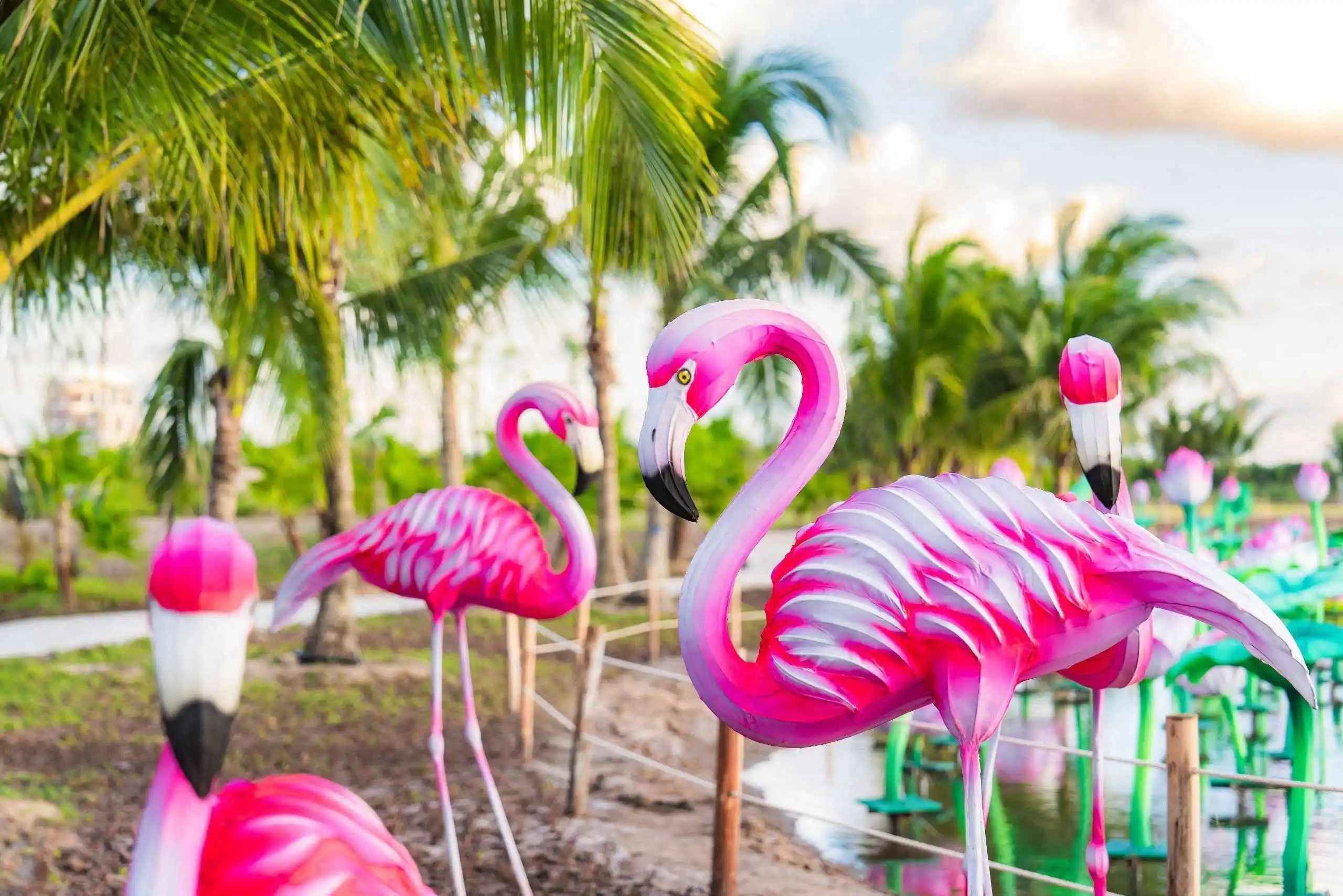 marine animal Festival Waterproof Silk Chinese Led for Flower Lantern Community Show Traditional Landscape Led