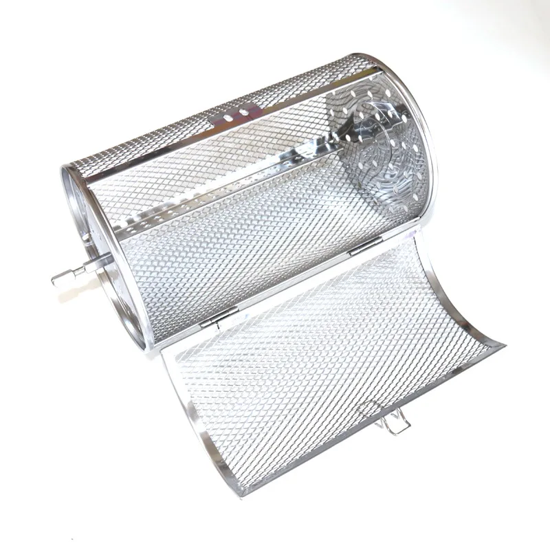 Stainless steel grill cage rotating drum