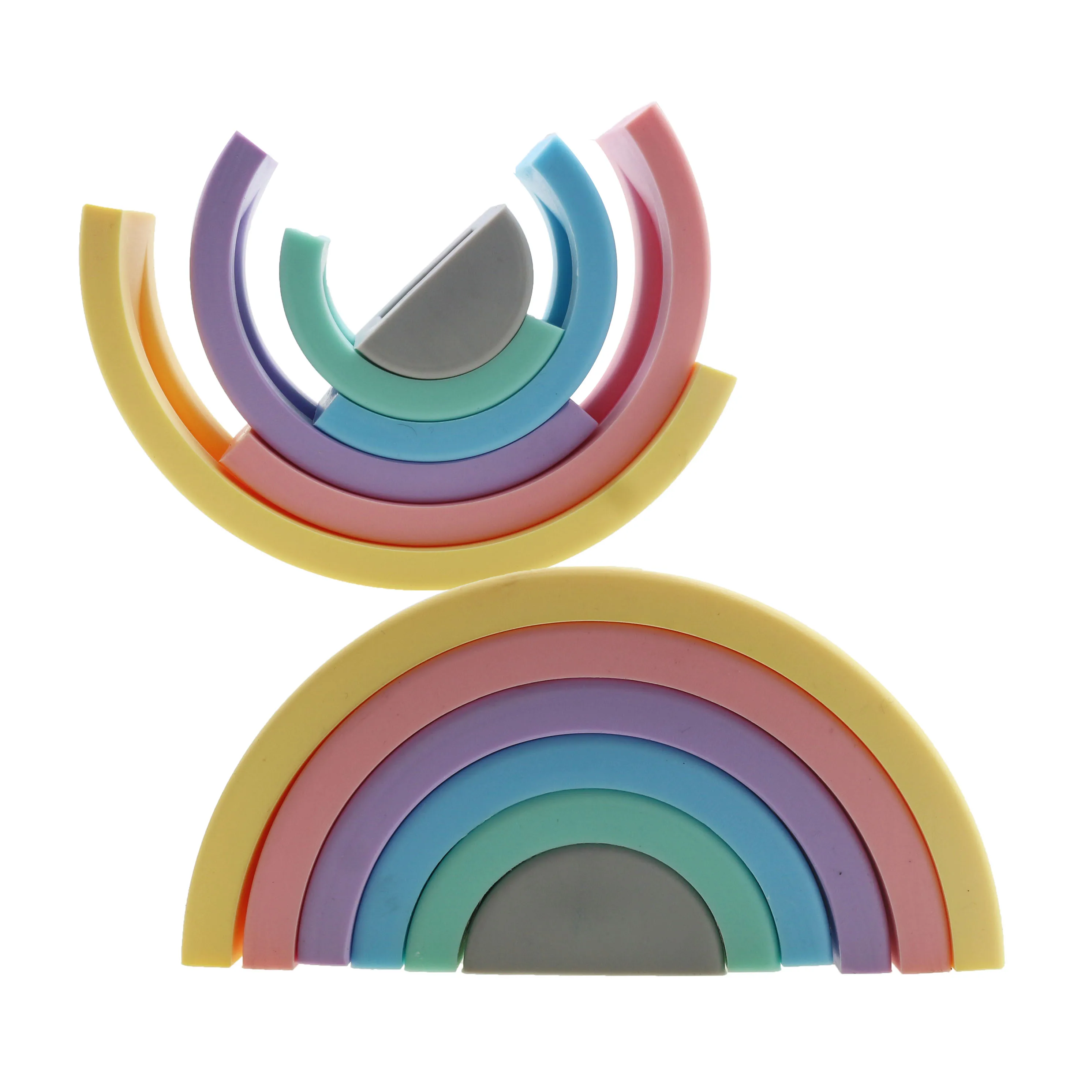 Строительные блоки, игрушка для укладки Радуга география силиконовый штабелер игрушки Детские Силиконовые Зубные моторные детские игрушки