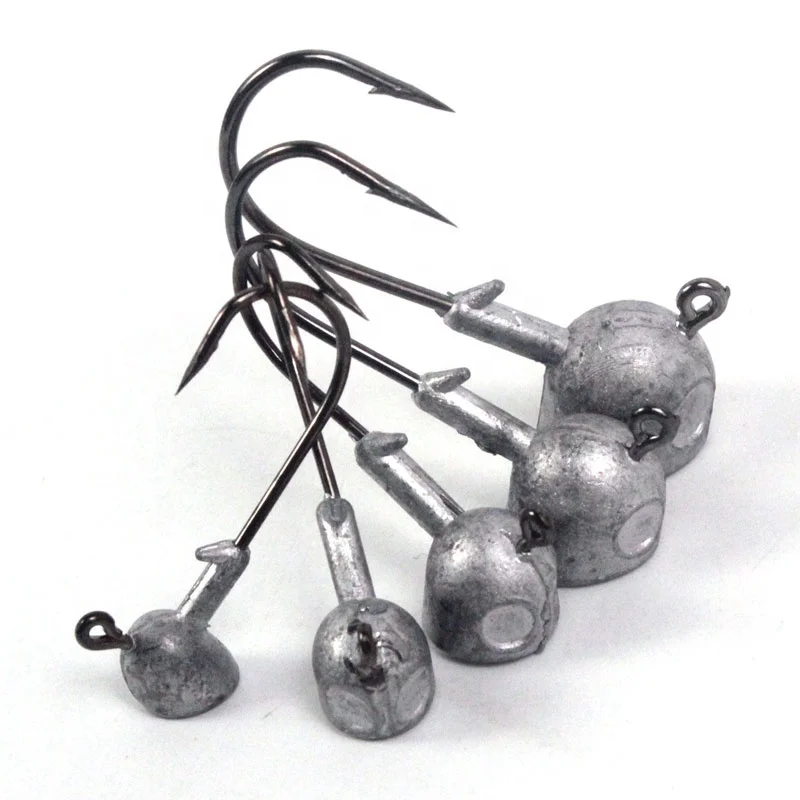 High quality  Professional long shot lead jig head hook bass fishing lead jig fishing hook
