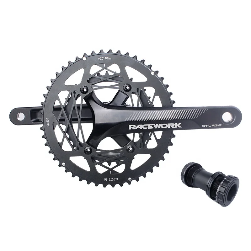 2021 new authentic RACEWORK road bike Aluminum alloy Crankset 53-39T 50-34T crankset