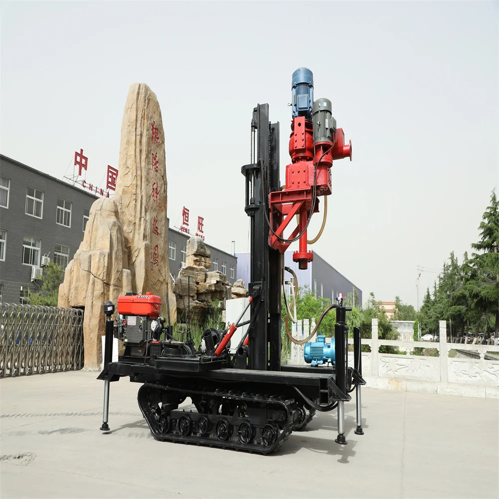 200m trailer mounted diesel portable water well drilling rig borehole drilling machines with hydraulic legs and tower