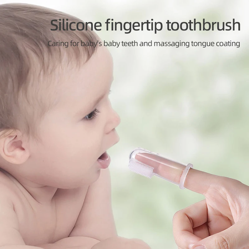 Silicone Finger Protect Gums 360 Degrees Surround Brush Soft Finger Brush Toothbrush Kids Teeth Care