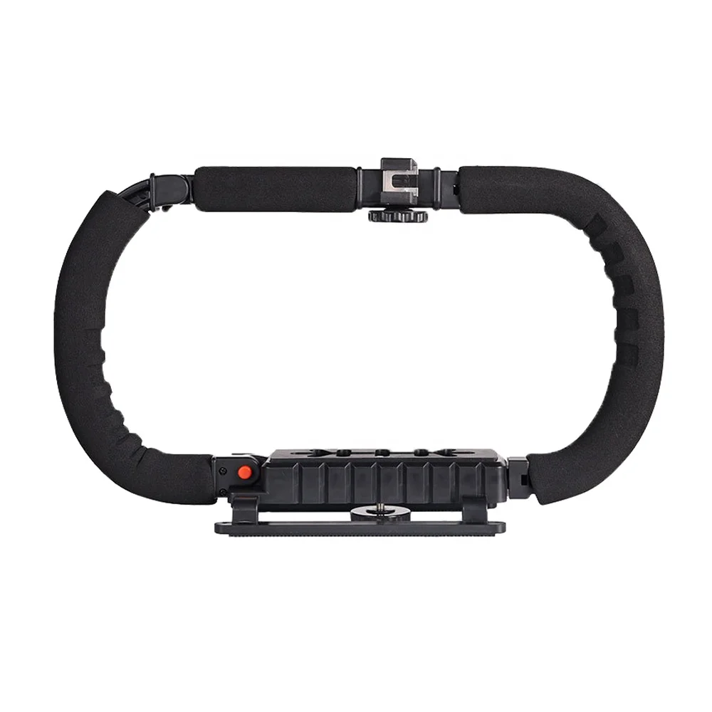 Для экшн-ручка ручной шарнирный стабилизатор для камеры GoPro с тройной кронштейн для крепления внешней вспышки типа Горячий башмак для цифровой зеркальной камеры Canon Nikon Sony DSLR камера видеокамера