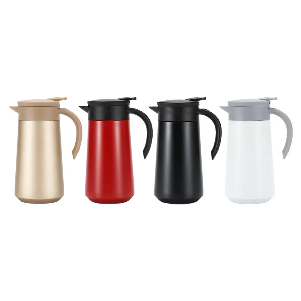 Wholesale Thermal Tea Coffee Pot Double Wall 800ml custom logo stainless steel coffee pot tea coffee thermos