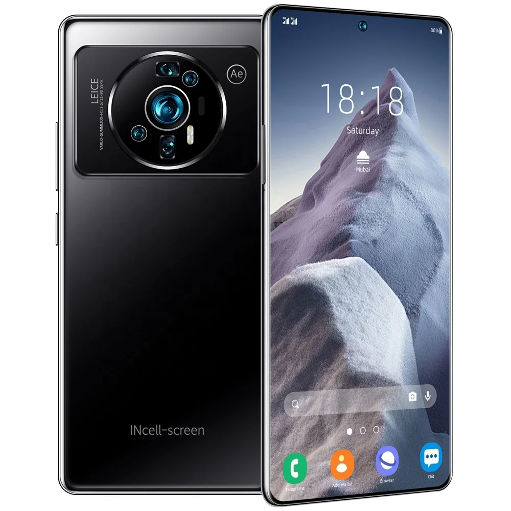 2022 New design Global 5G Unlocked 7.3 inch Android 12  M12 Ultra cellphone with 7300mah Big Battery Dual Sim Mobilephones