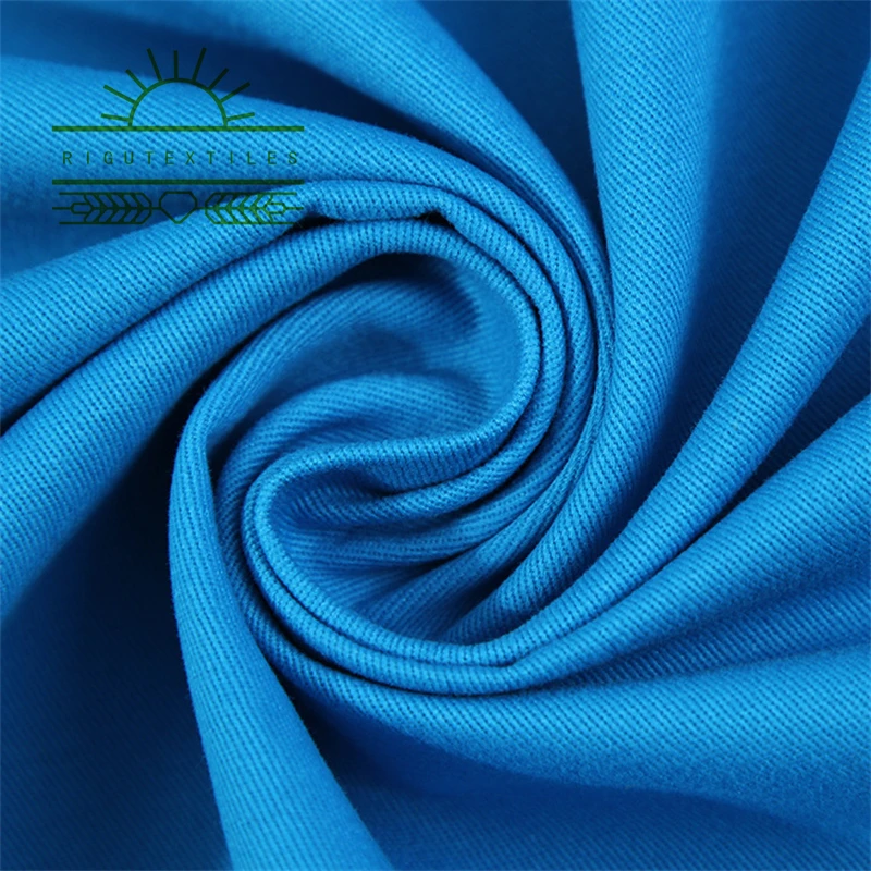 RIGU Textiles cvc t/c 21*21 128*60 navy blue poly cotton twill fabric for school uniform