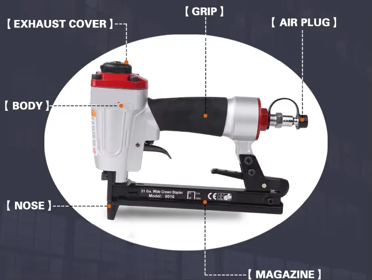 21 Ga. Fine Wire Stapler 8016 Staple Gun Pneumatic Staple Gun