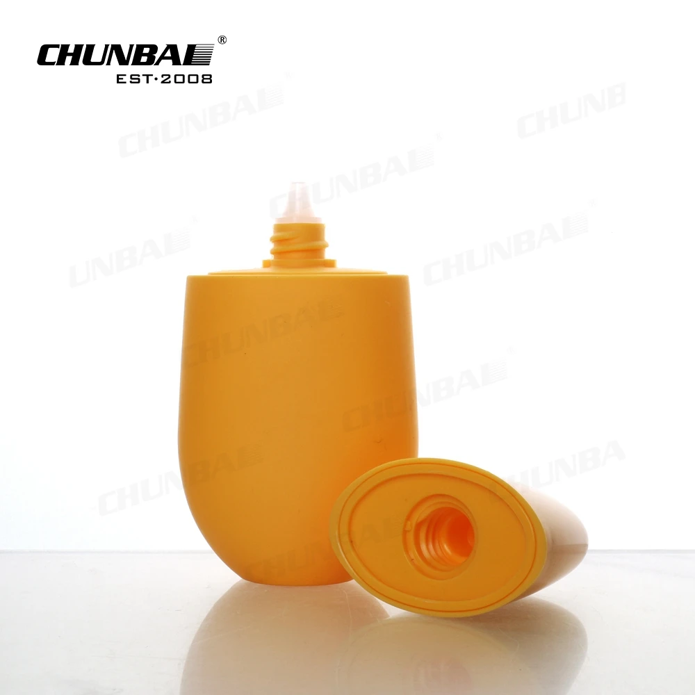 High Quality Luxury Mango 30ml Hdpe 50g Bb Cream Cosmetic Pet Lotion Bottle Flat Plastic Sunscreen Bottle Packaging