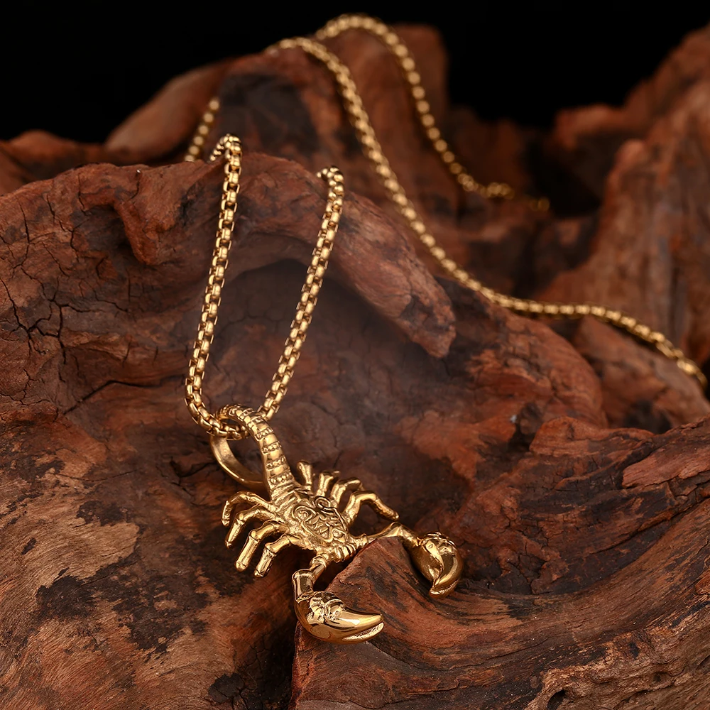 Scorpion Pendant Trendy Products 2022 New Arrivals Hip Hop Stainless Steel Jewelry 18k Gold Scorpion Pendant