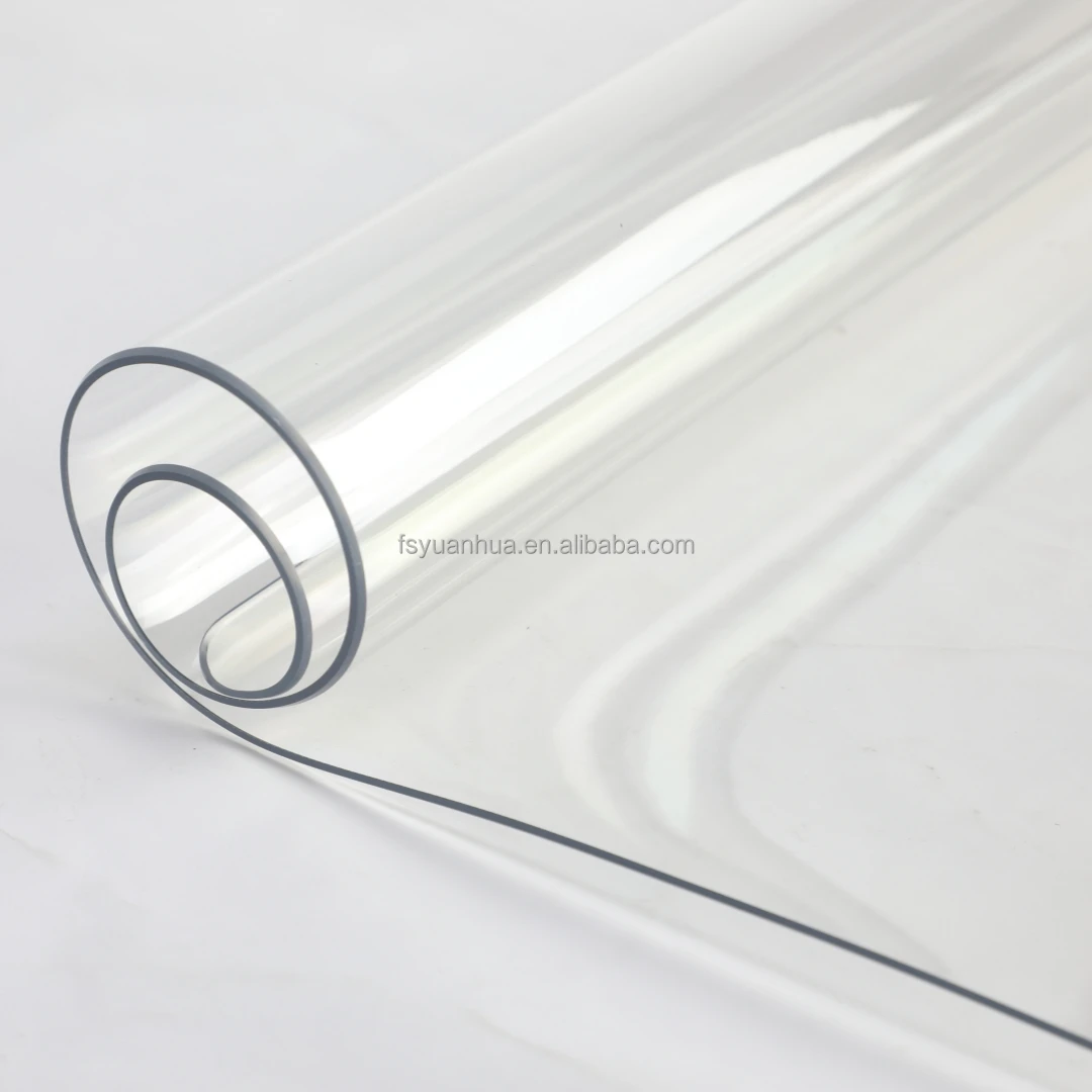 High Quality Transparent tablecloth Soft PVC Super Clear Film Roll PVC Table Cloth for dinner tablecloth