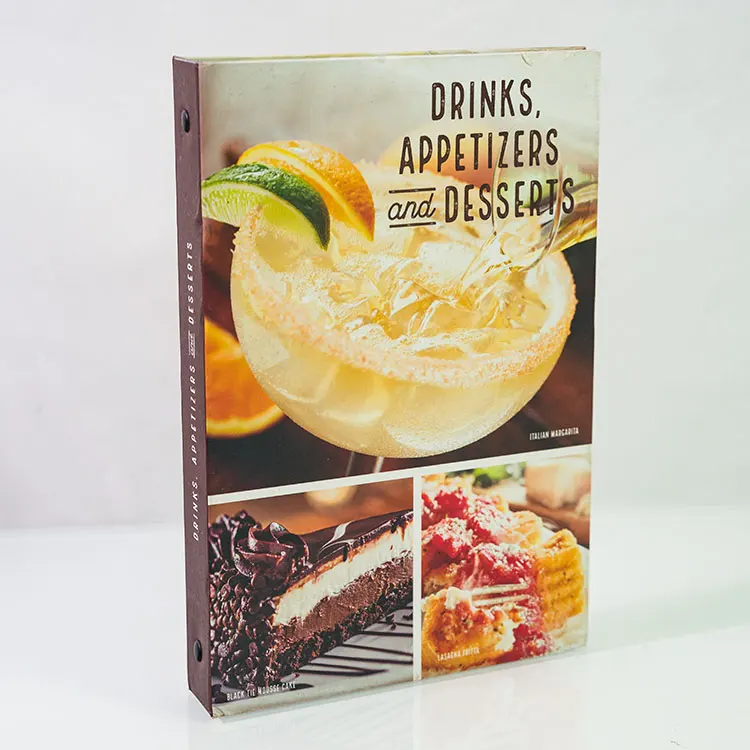 8.5 x 11 printable vertical hardcover blank recipe book, 3 ring card sleeve custom recipe notebook printer