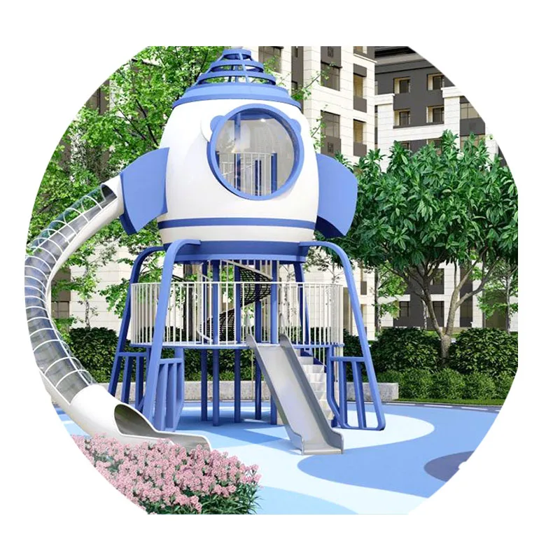 Hot Sale Outdoor Timber Playground Equipment-Wooden Backyard Playground Set with Garden Tower for Residential Use
