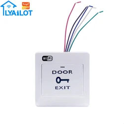 DC 3V Tuya Wifi Smart Switch Door Exit Push Release Button Smart Switch For Access Control System Smart Life App Remote Control