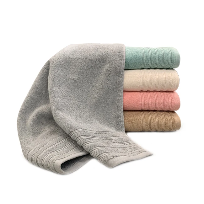 Popular design 100% cotton terry bath towel with dobby border