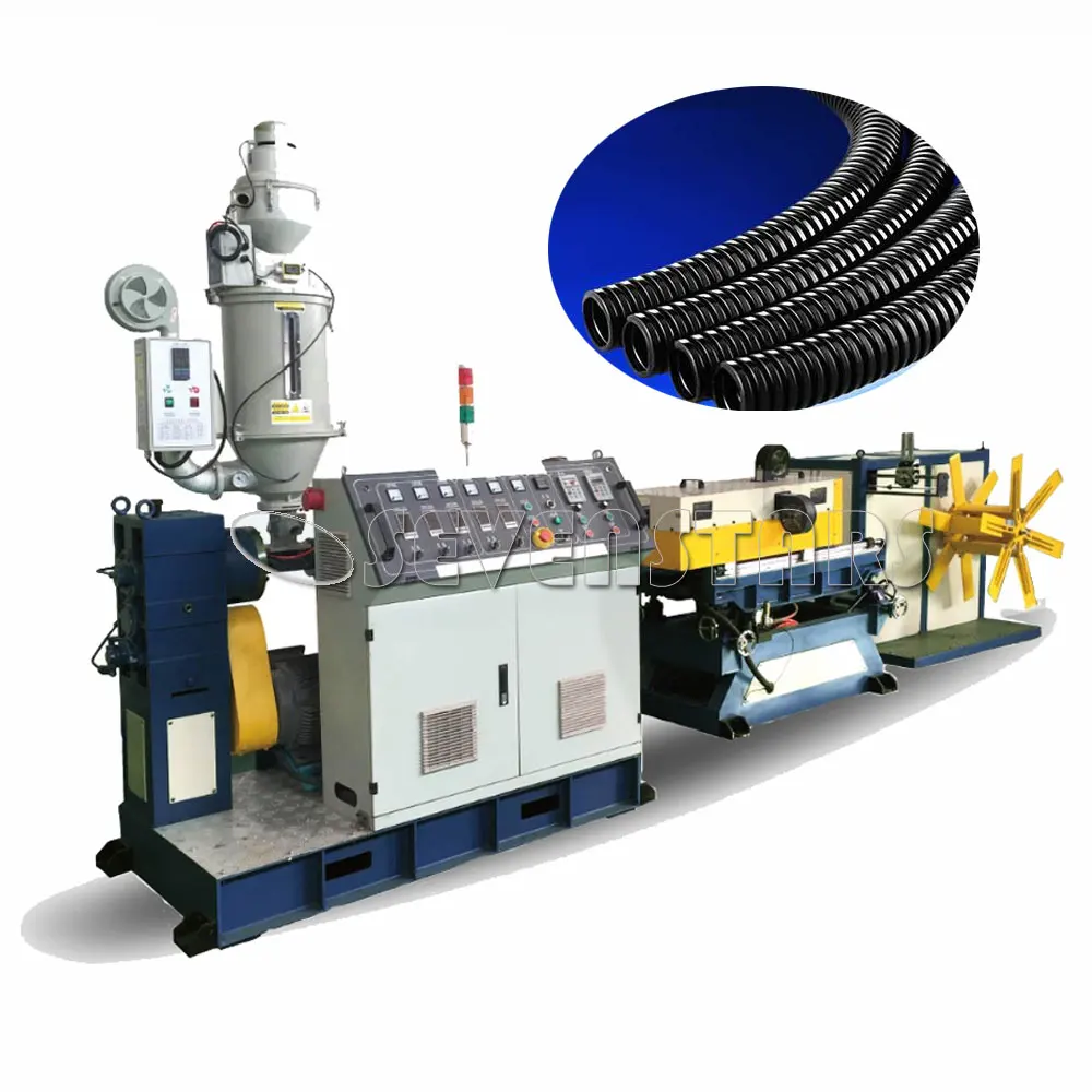 High speed 30m/mins Single wall pvc pp pe plastic Corrugated Pipe machine