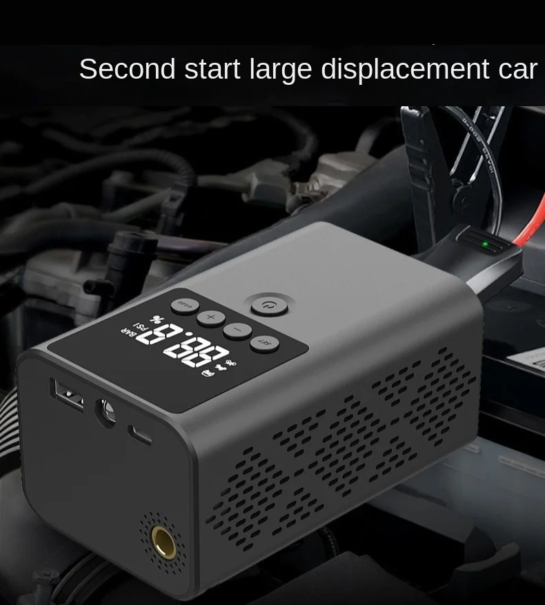 Multifunction Car Battery Booster Power Bank Charger Lithium Battery Pack 899800mah Portable Car Tyre Air Pump Jump Starter