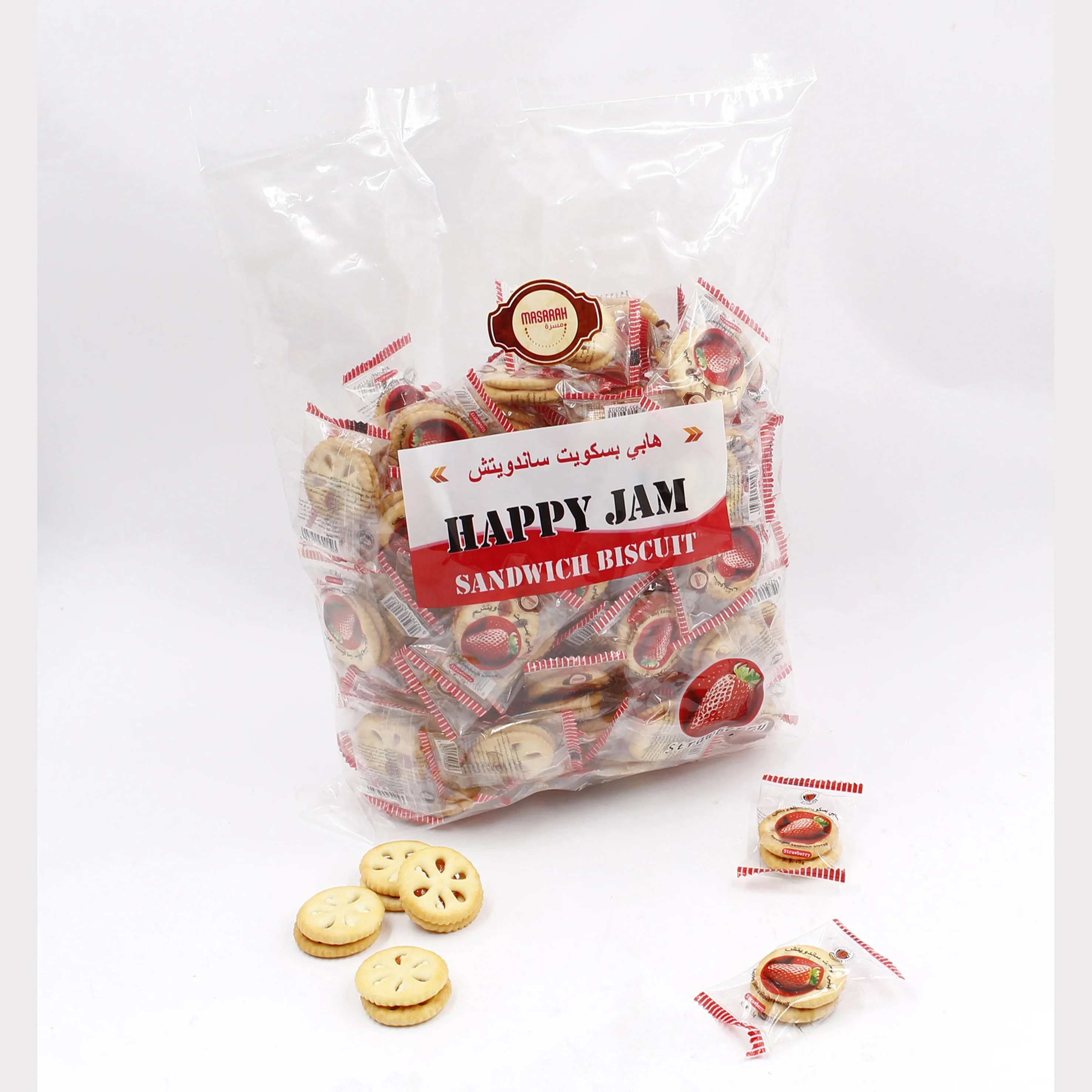 Halal blueberry jam filled sandwich biscuits