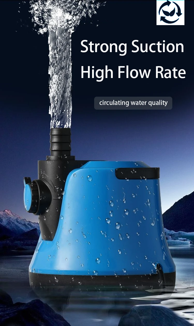 Aquatic fish tank bottom suction adjustable submersible pump for fish pond filtration 110V-220V pond circulating fountain pump