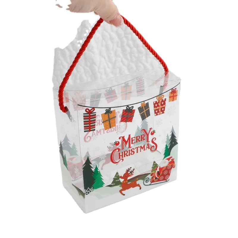 candy foldable printed merry christmas pvc cookie boxes doughnut 2023 bridesmaid paper gift boxes