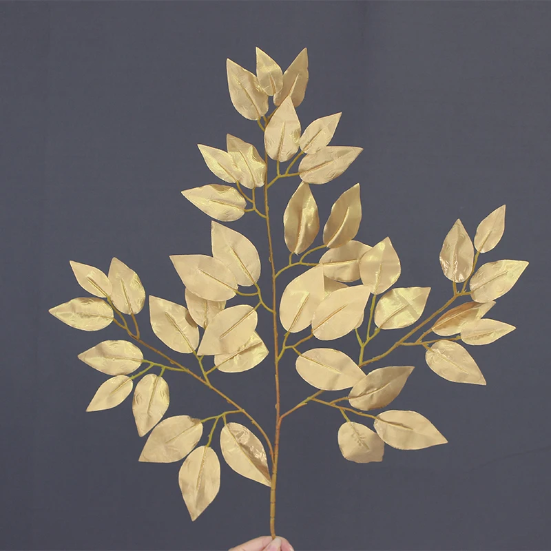Yiwu factory high quality factory decorative artificial ficus branches and leaves