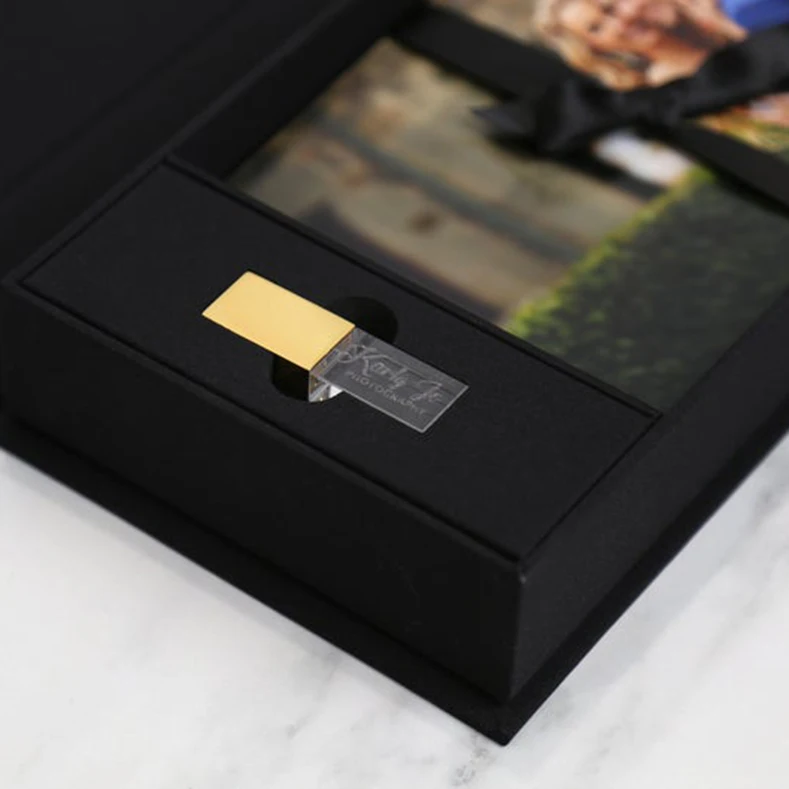 Custom Paper Wedding Gift Usb Flash Drive Box Packaging