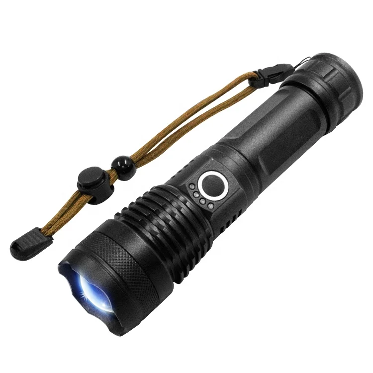 Waterproof strong light night vision lumen torch XHP50 led outdoor camping emergency portable rechargeable electric flashlight