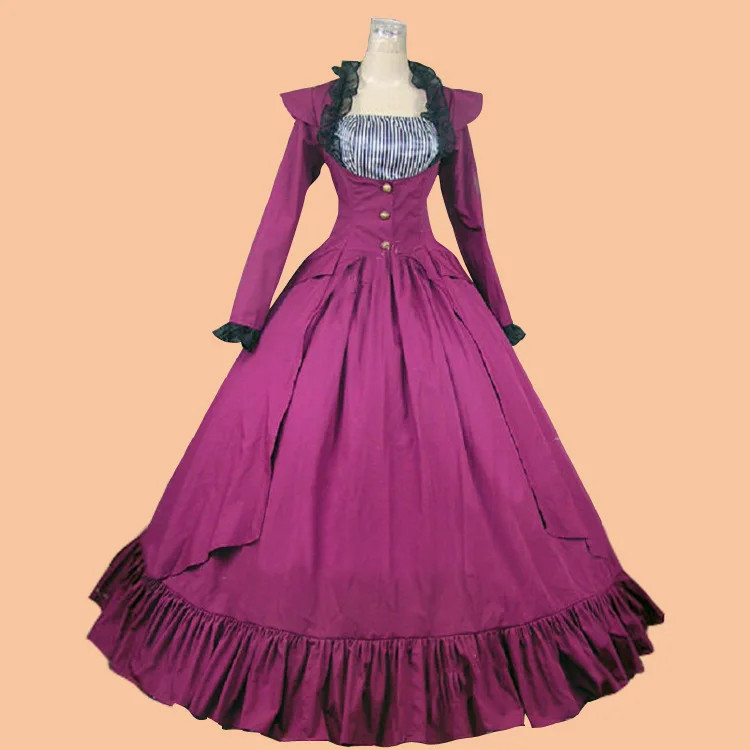 Halloween Gothic Lolita Victoria Retro Dress Western Evening Dress