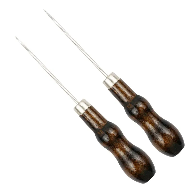 Factory Wholesale 138mm Double Hoist Manual Material Drill Wooden Handle Awl