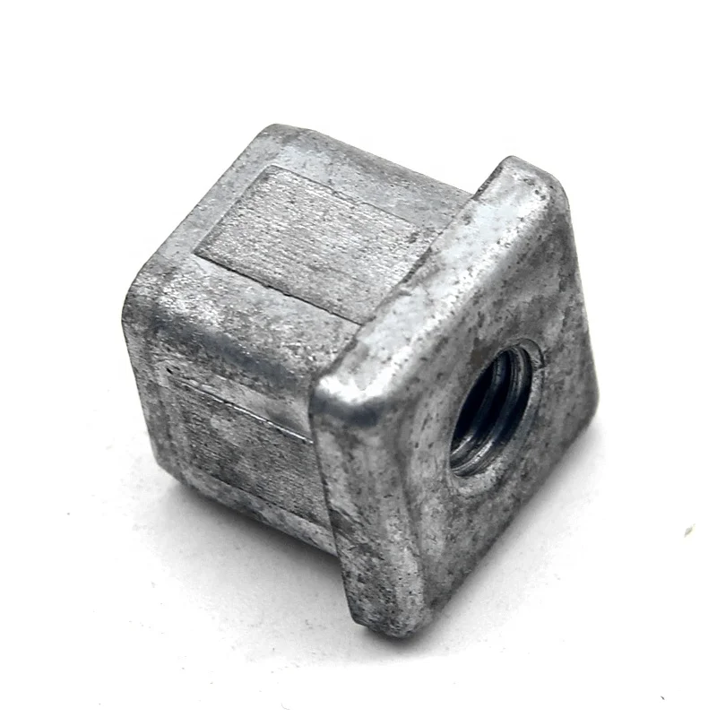 zinc alloy zamak metal square tube pipe insert nut