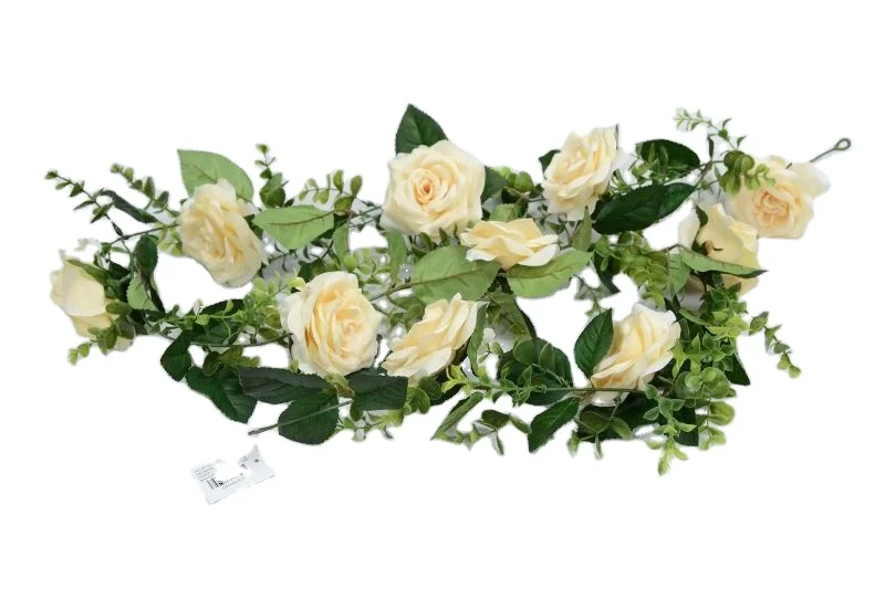 Hot Sale Wedding Decoration Green Eucalyptus Leaves Artificial Garland Flowers Wreaths