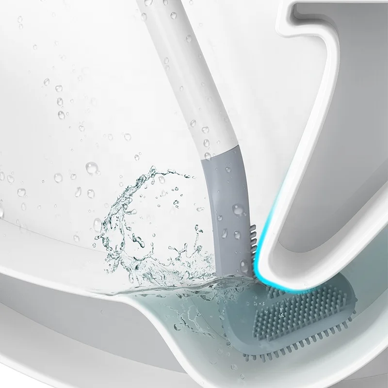  golf shape bathroom with triangle holder long handle silicone toilet