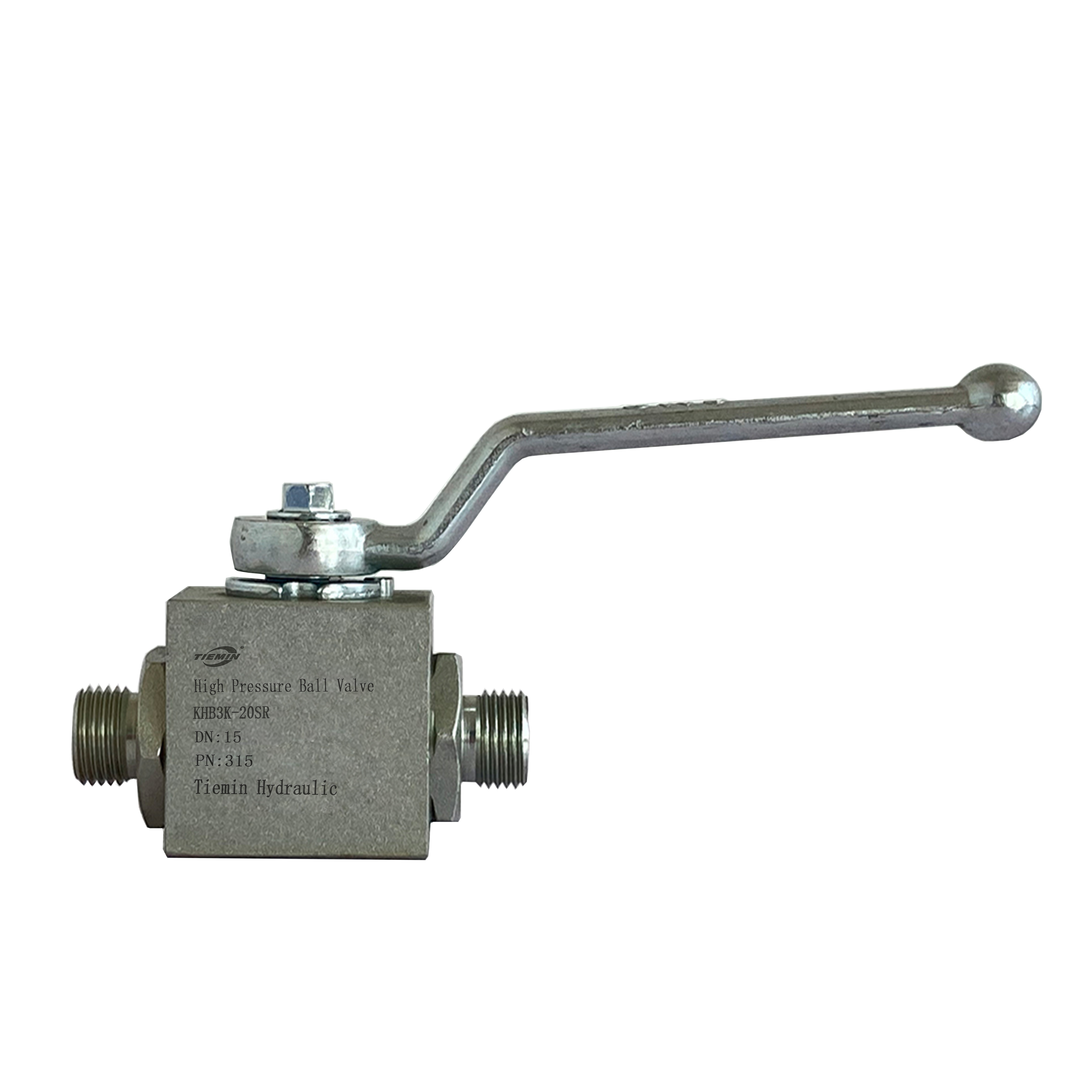 Wholesale High Quality Standard Tiemin Hydraulic Ball Valve KHB3K-20SR DN:15 PN:315 Carbon Steel White Zinc Plated High Pressure