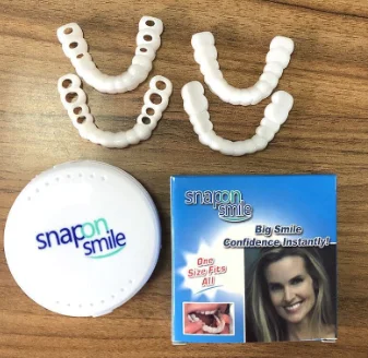 New Arrival Wholesale Cheap price Beauty tool false teeth of 2 pairs of Upper and Lower Teeth Veneer for Perfect Confident Smile