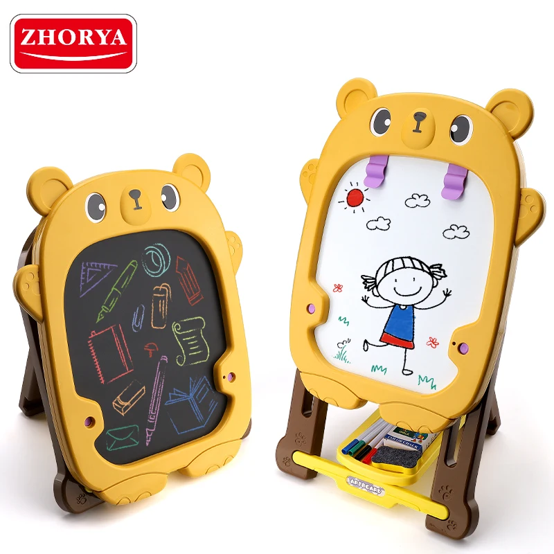 Zhorya Doodle Children Easel Magic Kids Magnetic Painting Drawing White Board Stand Drawing Toys