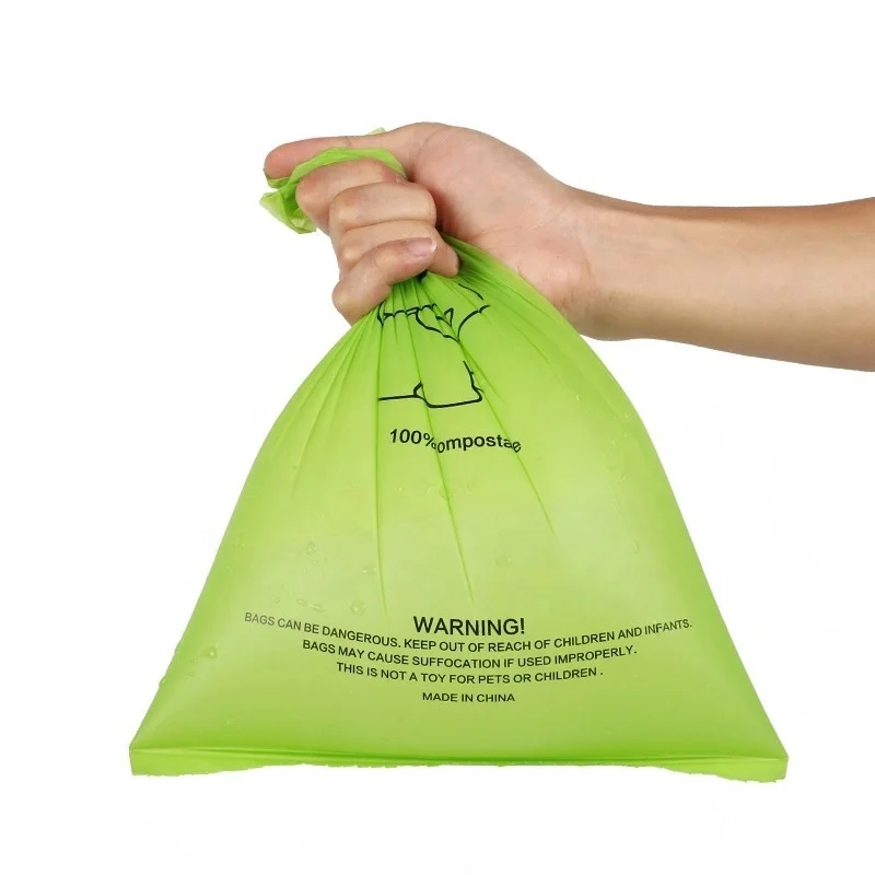  Compostable Домашние животные мешки для отходов экологически чистые собачьи пота Кукурузный Крахмал биоразлагаемые