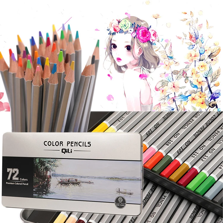 Factory direct sale 72 color pencil set, art supplies professional oil color pencils