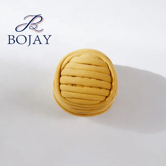 100% Cotton Machine Washable Roving Poly Fiber Filled Tube Braid Hand Knitting  Yarn Tube Braid Yarn