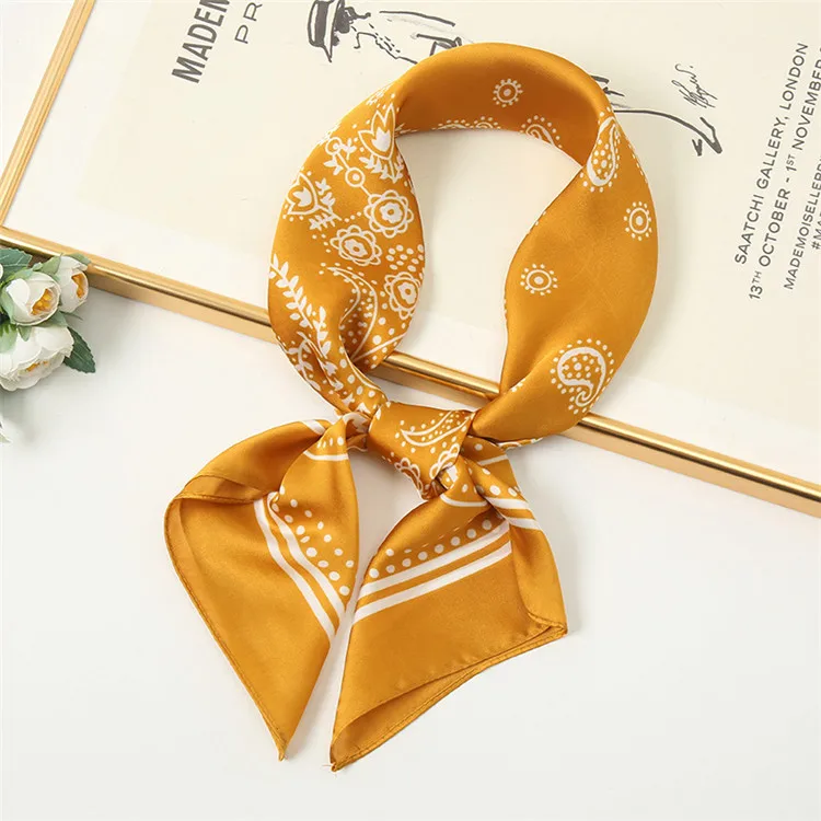 HEFT BOOOGE Classic 70cm*70cm Paisley Design Large Square Satin Scarf