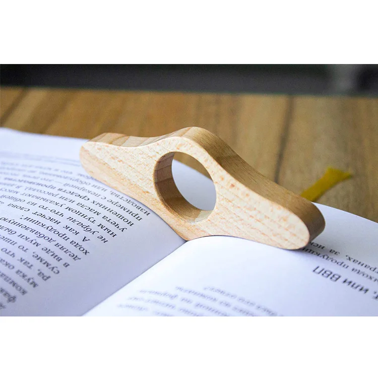 Gifts for readers Wooden thumb book page holder For reading card page