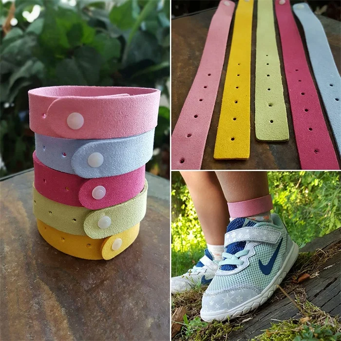 Wholesale manufacture Microfiber material Mosquito and Insect repellent bracelet