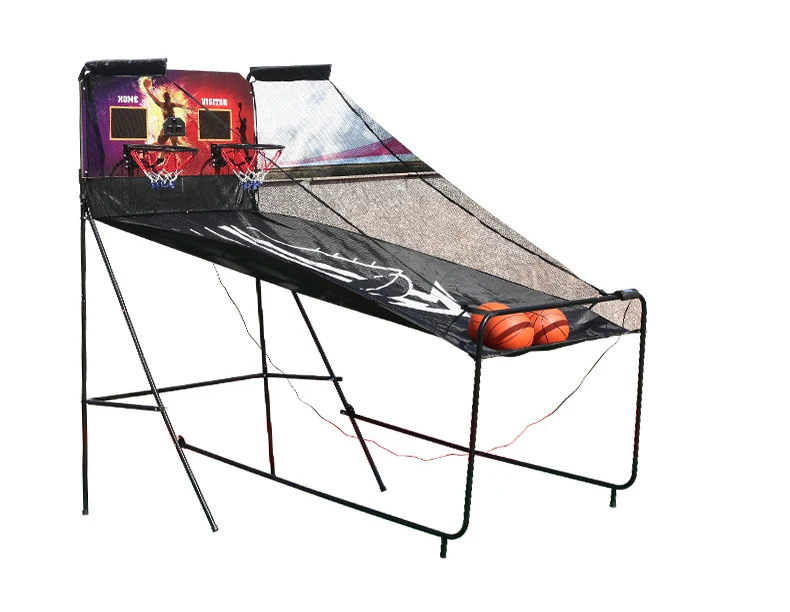 2 person folding adult children shootout basketball game stand